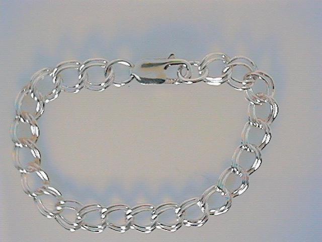 Solid 925 Sterling Silver Diamond-Cut Stars Interlocking Bangle Bracelet 7 1.8mm 